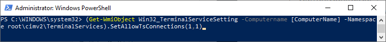 Set Allow Connections Registry From Powershell Min