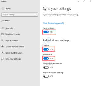 How To Turn On or Turn Off the Sync settings in Windows 10/11 easily