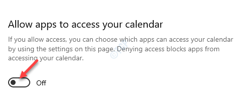 Allow Apps To Access Calendar Turn Off