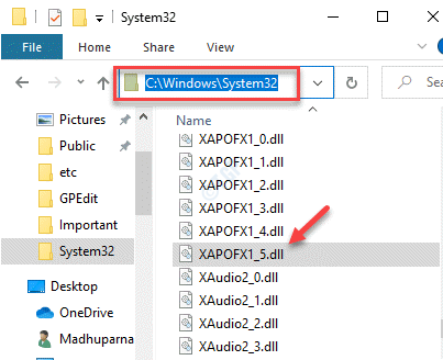 File Explorer Navigate To System32 Folder Paste The Xapofx1 5.dll File