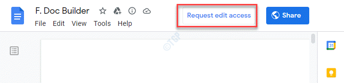 Google Docs File Upper Right Hand Side Request Edit Access