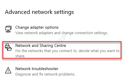 Network Settings Advanced Network Settings Network And Sharing Centre