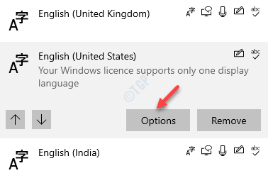 Preferred Languages Just Installed Language Options