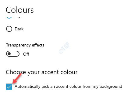 Settings Colours Automatically Pick An Accent Color From My Background