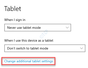 Settings Tablet Change Additional Tablet Settings