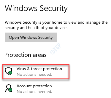 Области защиты безопасности Windows Защита от вирусов и угроз
