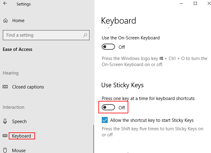 spacebar not working windows 10