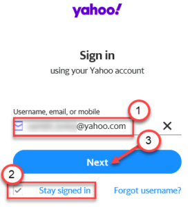 Yahoo Name And Next Min