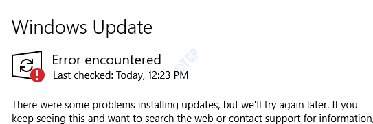 Windows Update Error