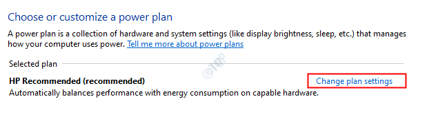 Choose Or Customize Power Plan