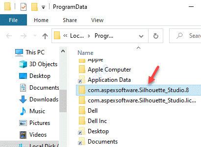 File Explorer Programdata Silhouette Studio 8 Folder Ddelete