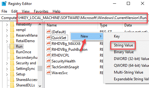 Registry Editor Navigate To Path Right Side New String Value Min