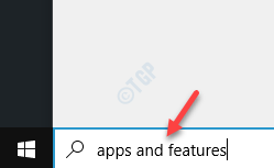 Start Windows Search Bar Apps And Features