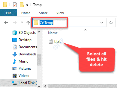 Temp Folder In File Explorer Delete All Files