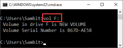 Volume F Min