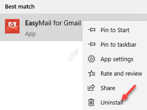 Result Easymail For Gmail Right Click Uninstall