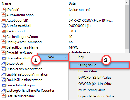 New String Value Min