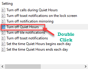 Turn Off Quite Hours D Min