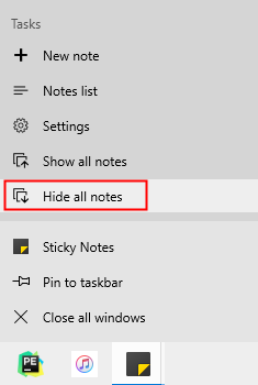 Hide All Notes