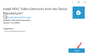Install Hevc Video Extensions From The Device Manufacturer Install