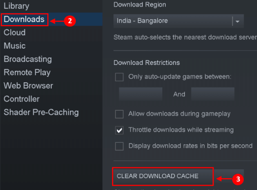 Steam Image Failed Update Clear Download Cache Min