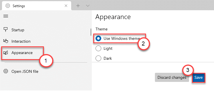 Use Windows Theme Min