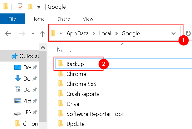 Backup Folder Google Min