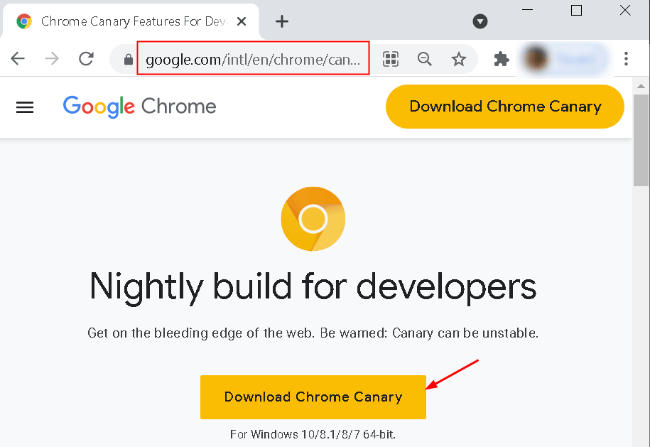 Минимальная версия Chrome Canary