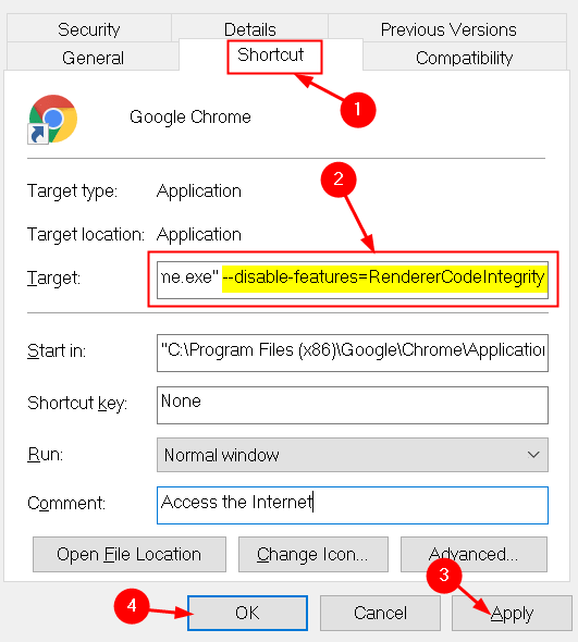 Chrome Disable Renderer Code Integrity Min