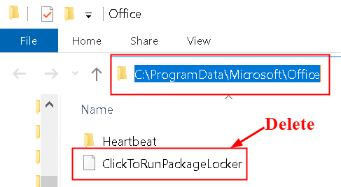 Delete File Office Program Data Click To Run Package Locker Min