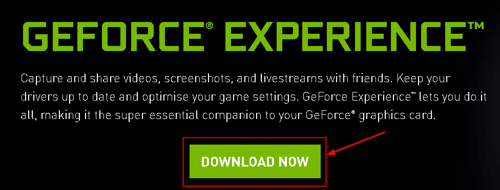 Не удалось получить текущие игровые настройки geforce experience windows 10