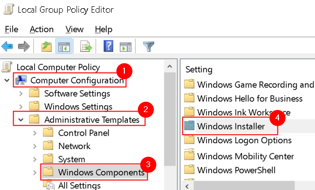 Local Group Policy Editor Windows Installer Min