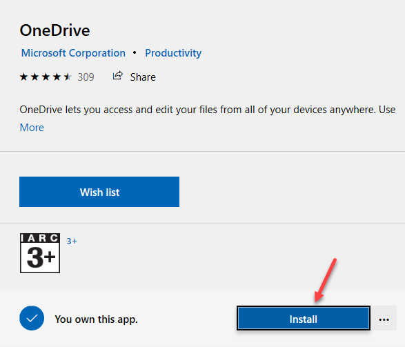 how long does it take to install onedrive