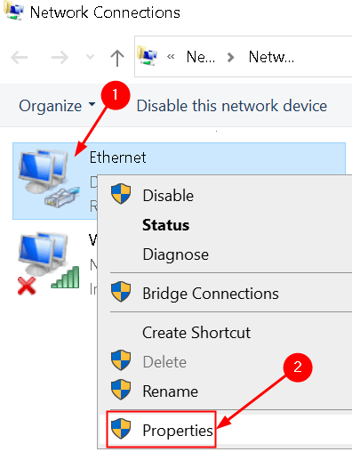 Network Connections Properties Current Network Min