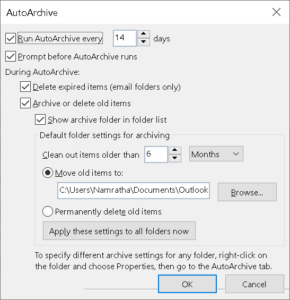 Fix : AutoArchive Missing or Not Working in MS Outlook