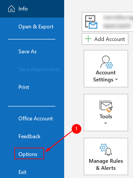 Outlook Options Menu Min