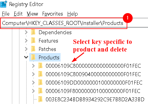 Registry Delete Specific Product Key Min