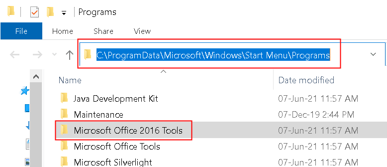Start Menu Programs Microsoft Office Min