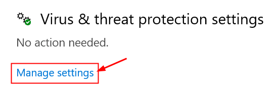 Virus Threat Protection Manage Settings Min