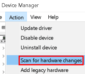 Action Scan For Hardware Chnges Min