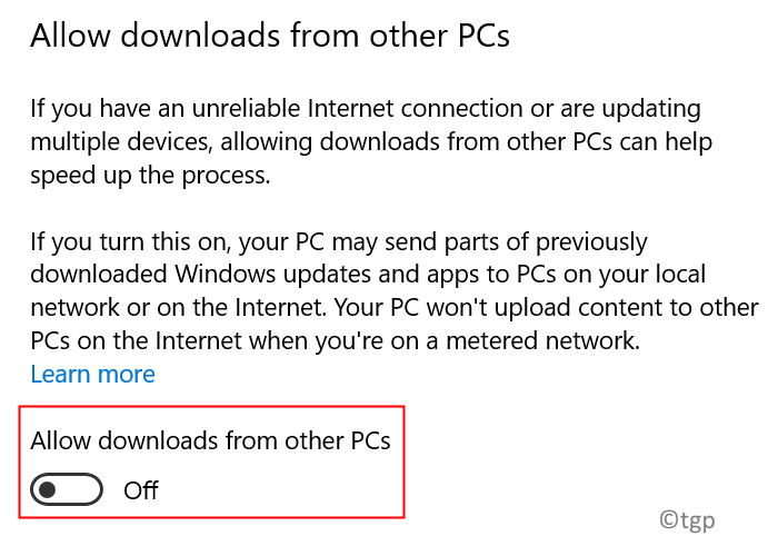 Allow Downloads From Other Pcs Min