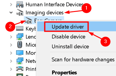 Device Manager Update Driver Imaging Devices Min