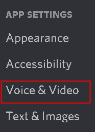 Discor Voice Video Settings Min