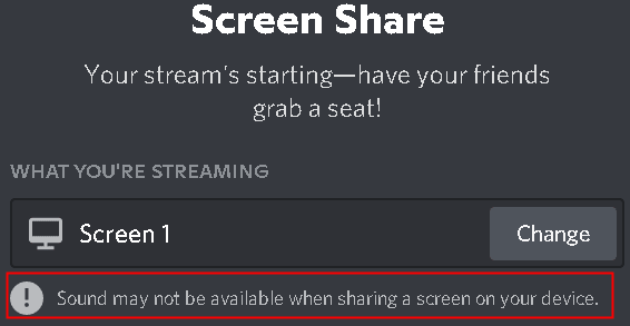Discord Screen Share Screens Audio Not Available Min