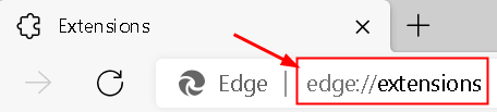 Мин. адресная строка расширений Edge
