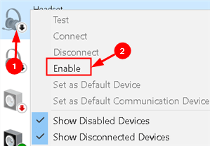 Enable Disabled Audio Device Min