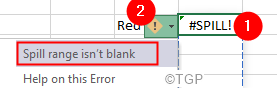 Excel Spill Error Causes