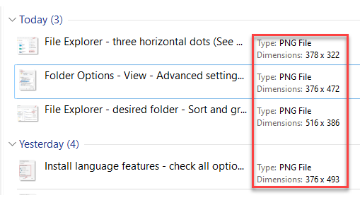 Проводник Желаемая папка Отдельный столбец типа файла