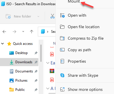 Go To Location Of Windows 11 Iso File Right Click Mount Min