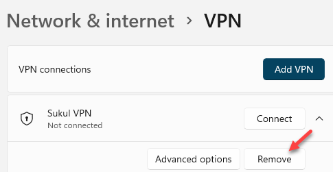 Network & Internet Vpn Select Vpn Expand Remove